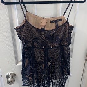 Black lacy tank top